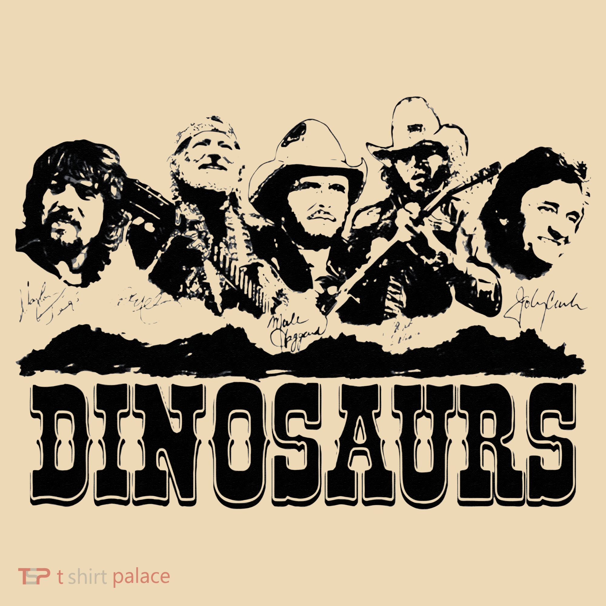 Western Country Music Legends Dinosaurs Tote Bag