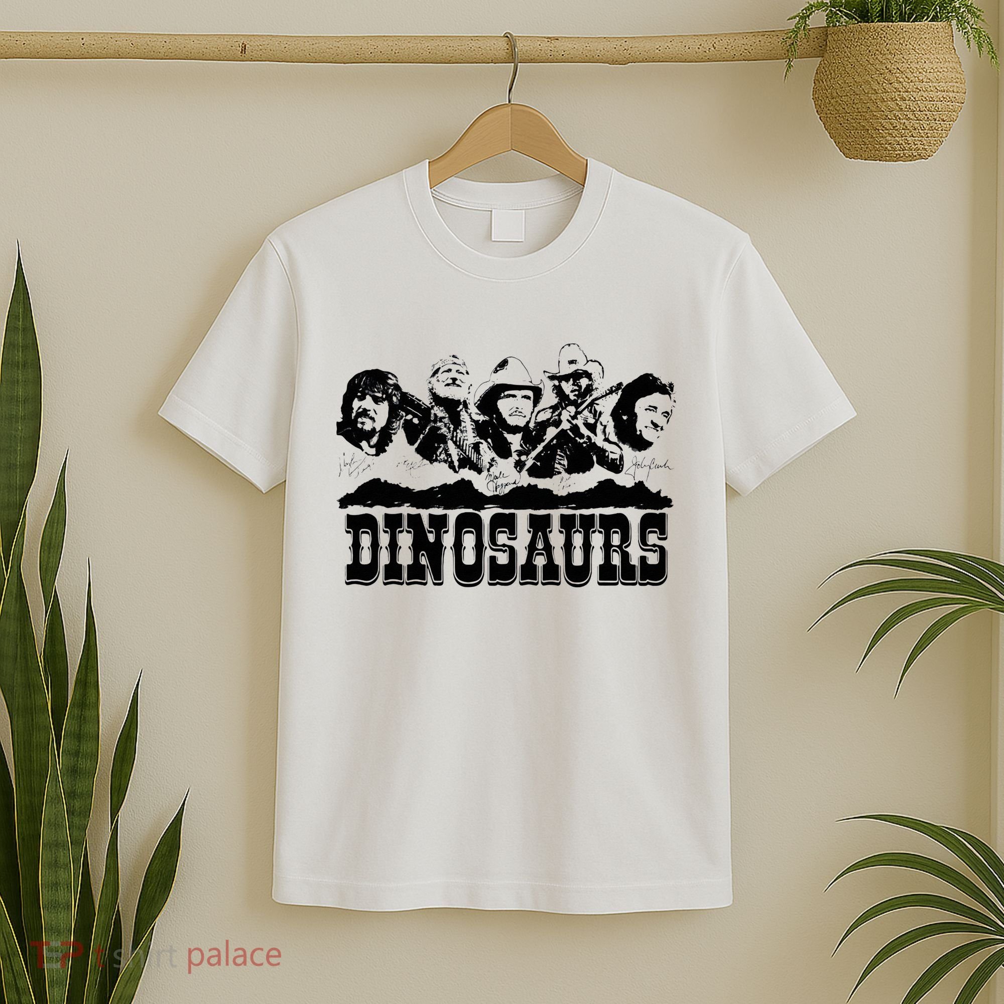 Western Country Music Legends Dinosaurs T-Shirt