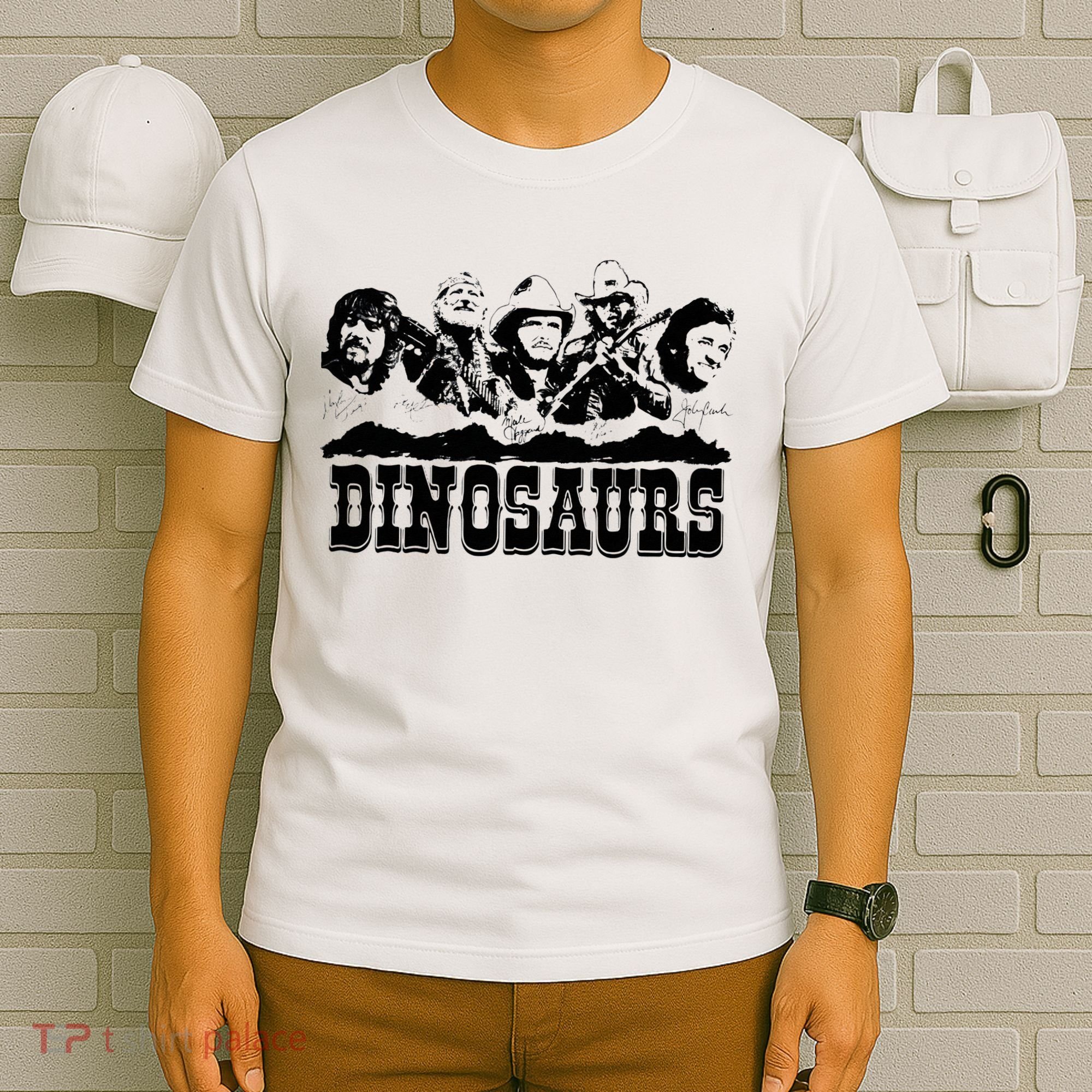 Western Country Music Legends Dinosaurs T-Shirt