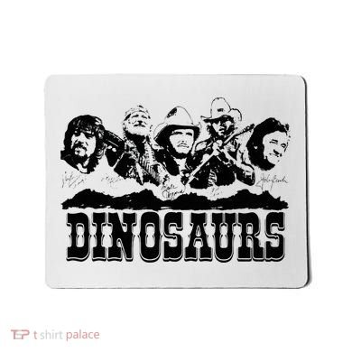 Western Country Music Legends Dinosaurs Mousepad
