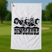 Western Country Music Legends Dinosaurs Golf Towel thumb 1