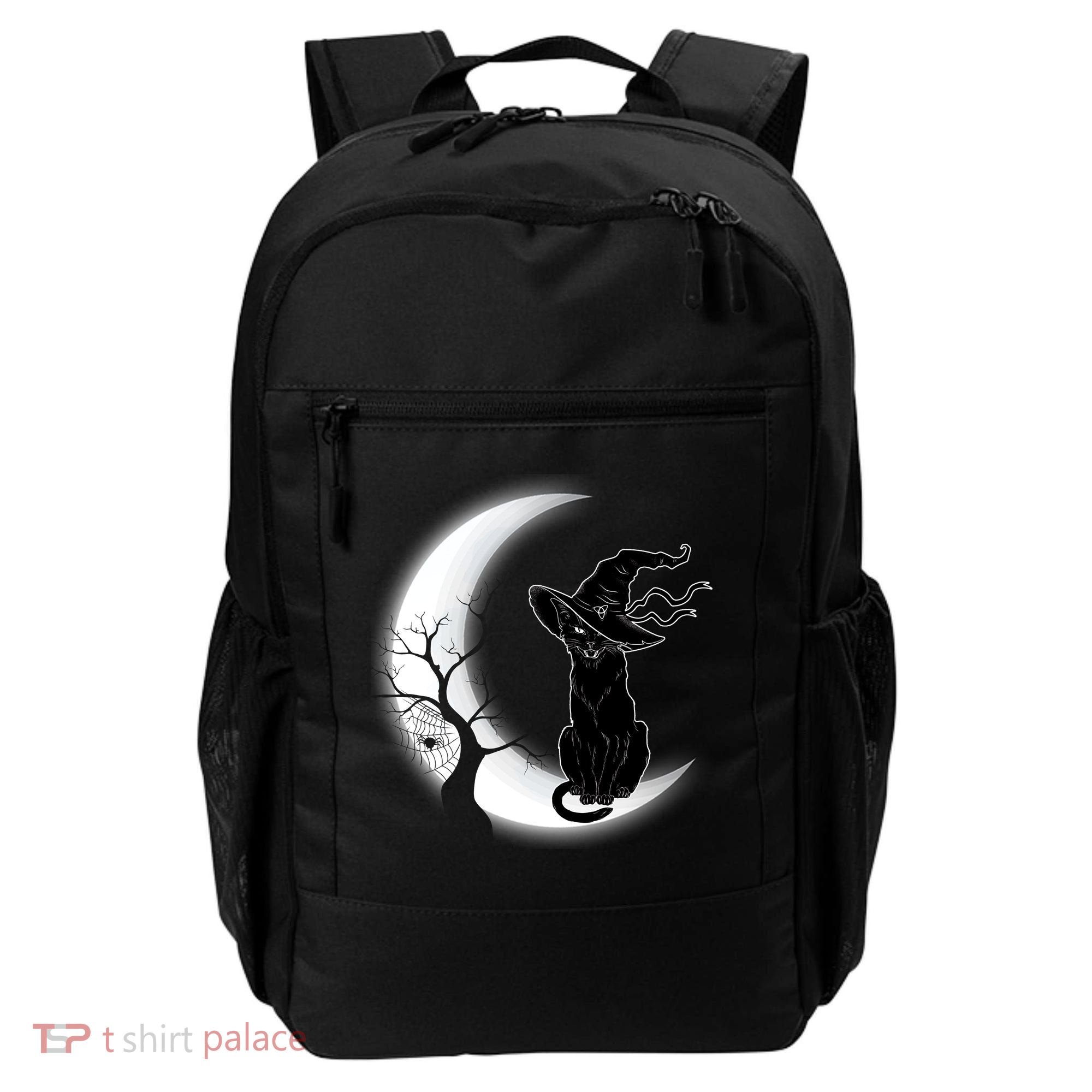 Witch Cat Moon Halloween Backpack