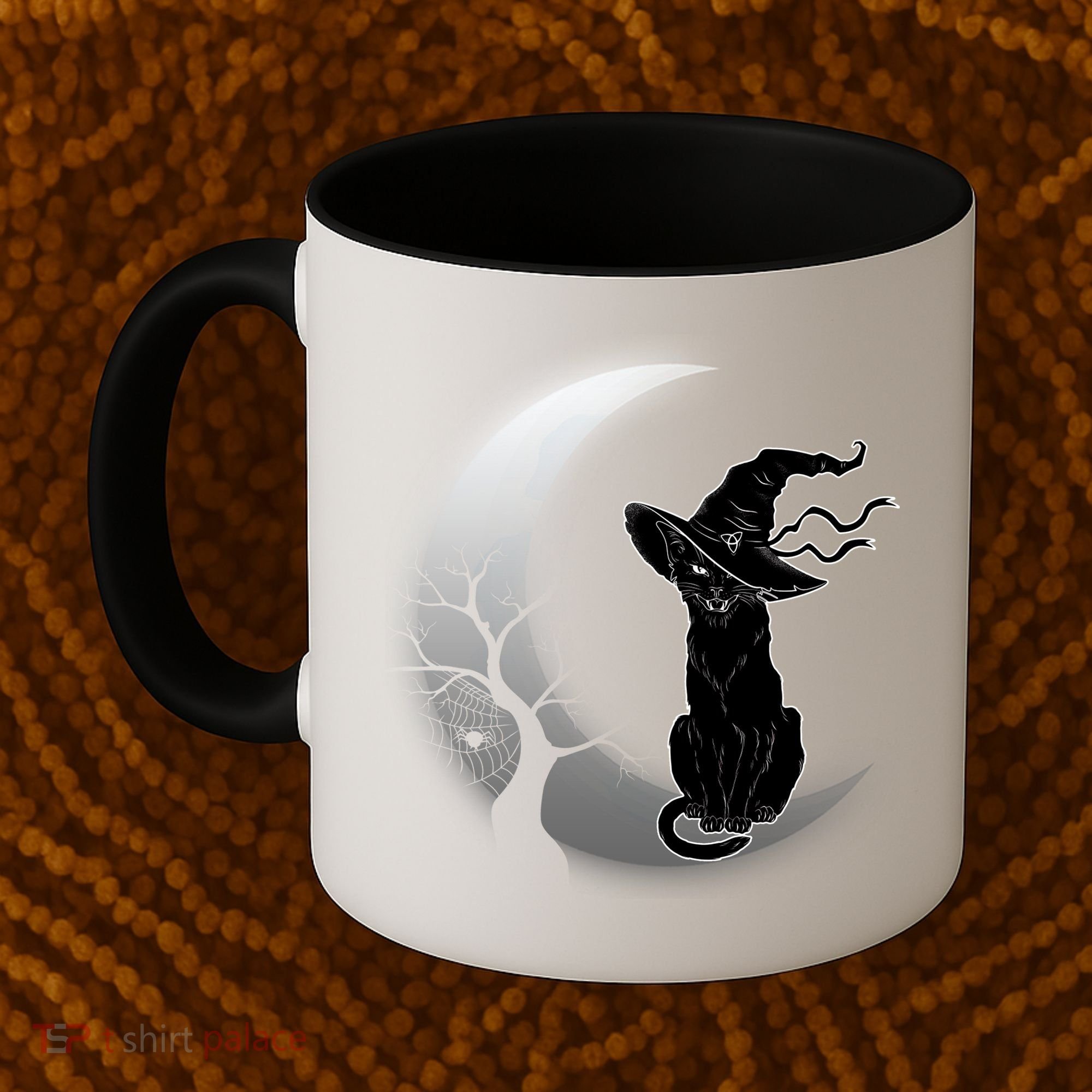 Witch Cat Moon Halloween Coffee Mug