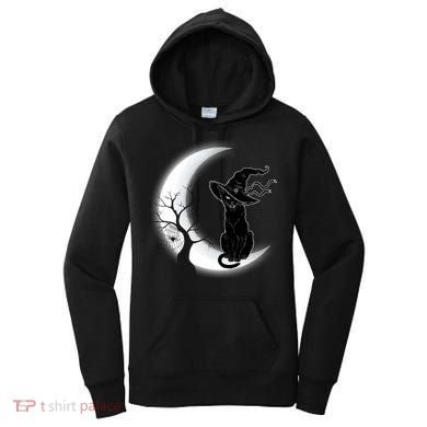 Witch Cat Moon Halloween Women's Hoodie