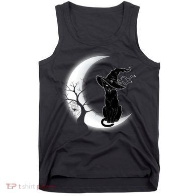 Witch Cat Moon Halloween Tank Top
