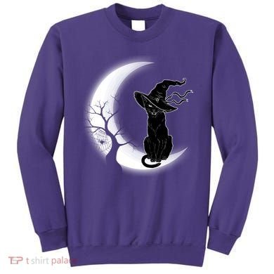 Witch Cat Moon Halloween Sweatshirt