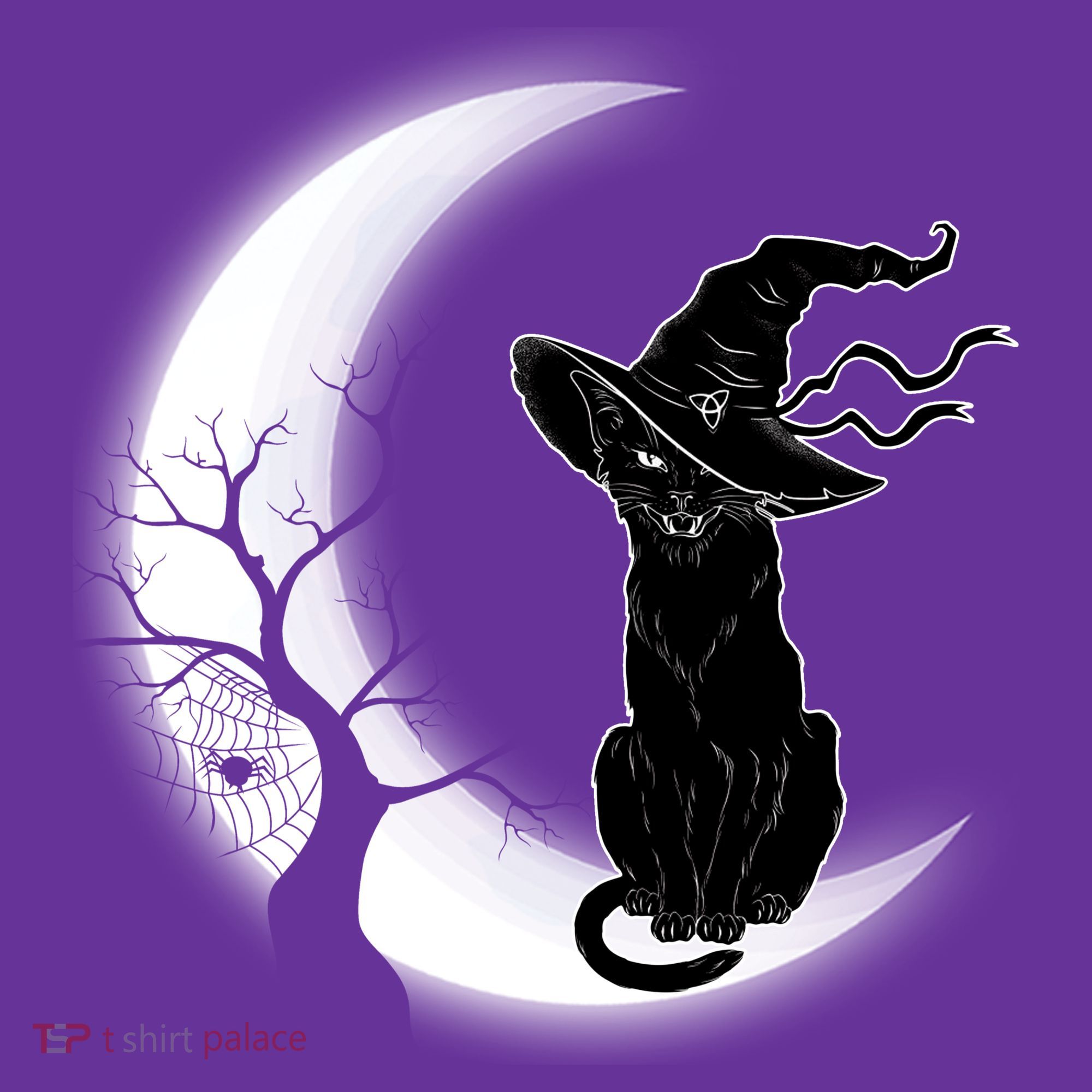 Witch Cat Moon Halloween Sweatshirt