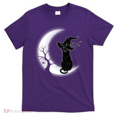 Witch Cat Moon Halloween T-Shirt