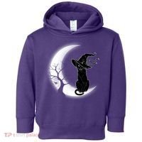 Witch Cat Moon Halloween Toddler Hoodie thumb 0