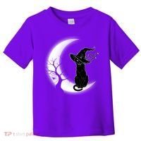 Witch Cat Moon Halloween Toddler T-Shirt thumb 0