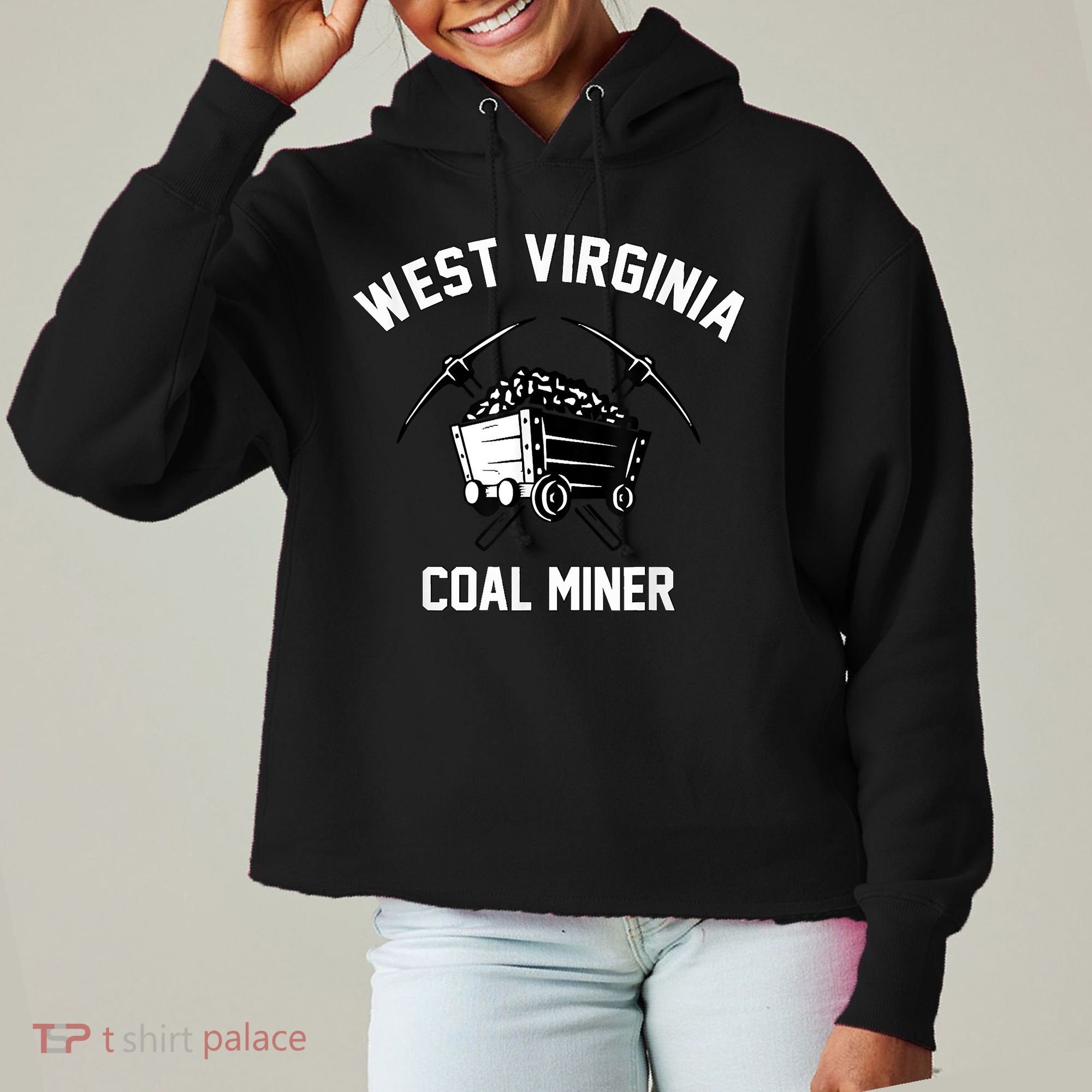 WV Coal Miner Ladies Heavyweight Boxy Pullover Hoodie