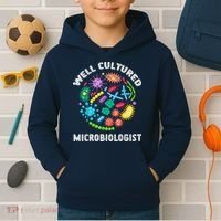 Well Cultured Microbiologist Science Microbiology Scientist Kids Hoodie thumb 2