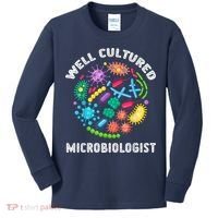 Well Cultured Microbiologist Science Microbiology Scientist Kids Long Sleeve Shirt thumb 0