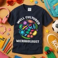 Well Cultured Microbiologist Science Microbiology Scientist Kids T-Shirt thumb 3
