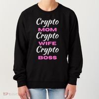 Wo Crypto Mom Wife Boss Funny Tee Bitcoin Ethereum Funny Gift Women's Sweatshirt thumb 0