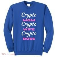Wo Crypto Mom Wife Boss Funny Tee Bitcoin Ethereum Funny Gift Sweatshirt thumb 0