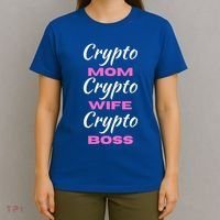 Wo Crypto Mom Wife Boss Funny Tee Bitcoin Ethereum Funny Gift T-Shirt thumb 4