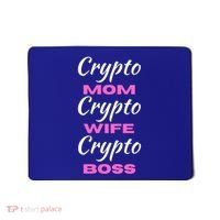 Wo Crypto Mom Wife Boss Funny Tee Bitcoin Ethereum Funny Gift Mousepad thumb 0