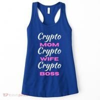 Wo Crypto Mom Wife Boss Funny Tee Bitcoin Ethereum Funny Gift Women's Tank Top thumb 0