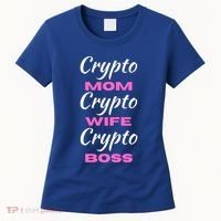 Wo Crypto Mom Wife Boss Funny Tee Bitcoin Ethereum Funny Gift Women's T-Shirt thumb 0