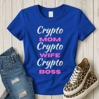 Wo Crypto Mom Wife Boss Funny Tee Bitcoin Ethereum Funny Gift Women's T-Shirt thumb 3