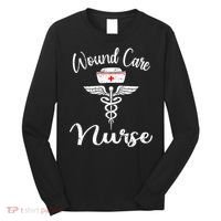 Wound Care Nurse Watercol Love Heart Stethoscope Nurse Long Sleeve Shirt thumb 0
