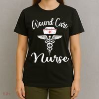 Wound Care Nurse Watercol Love Heart Stethoscope Nurse T-Shirt thumb 4