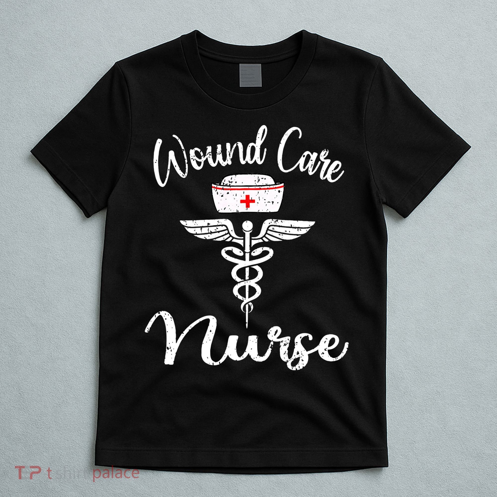 Wound Care Nurse Watercol Love Heart Stethoscope Nurse T-Shirt
