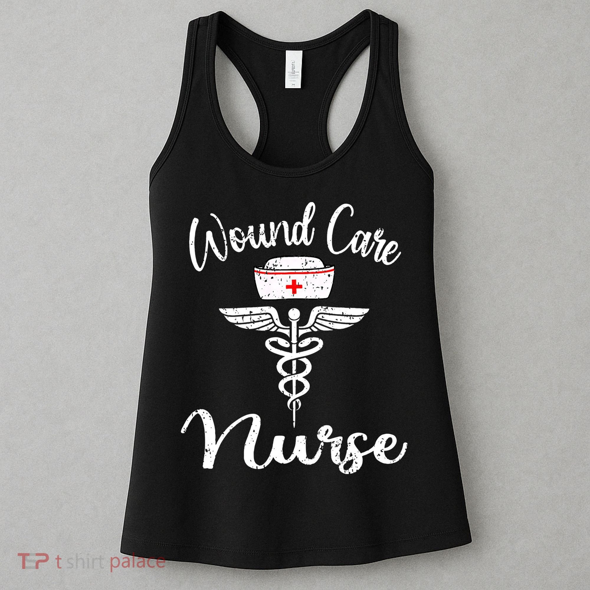 Wound Care Nurse Watercol Love Heart Stethoscope Nurse Women's Tank Top