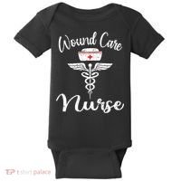 Wound Care Nurse Watercol Love Heart Stethoscope Nurse Baby Bodysuit thumb 0