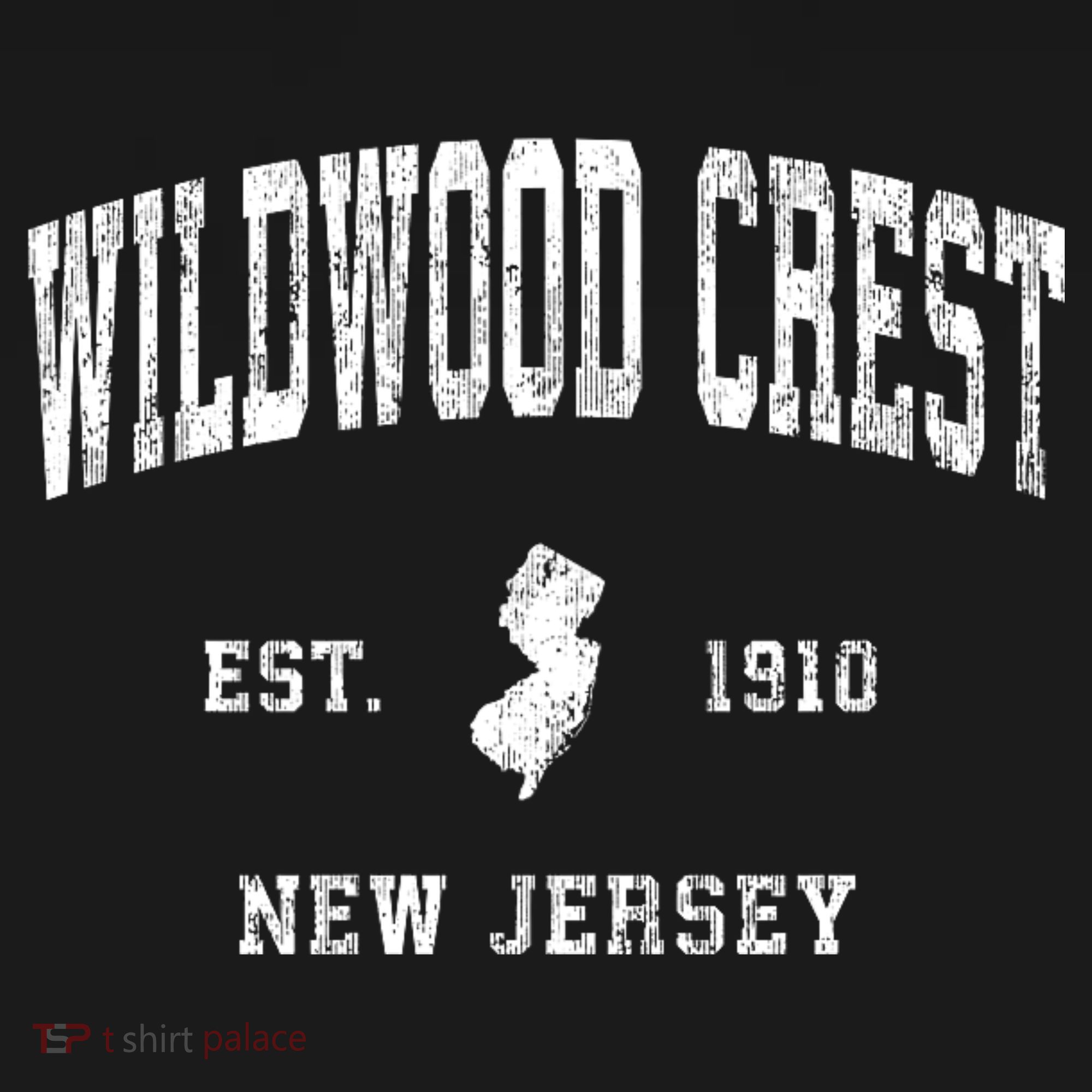 Wildwood Crest New Jersey Nj Vintage Athletic T-Shirt