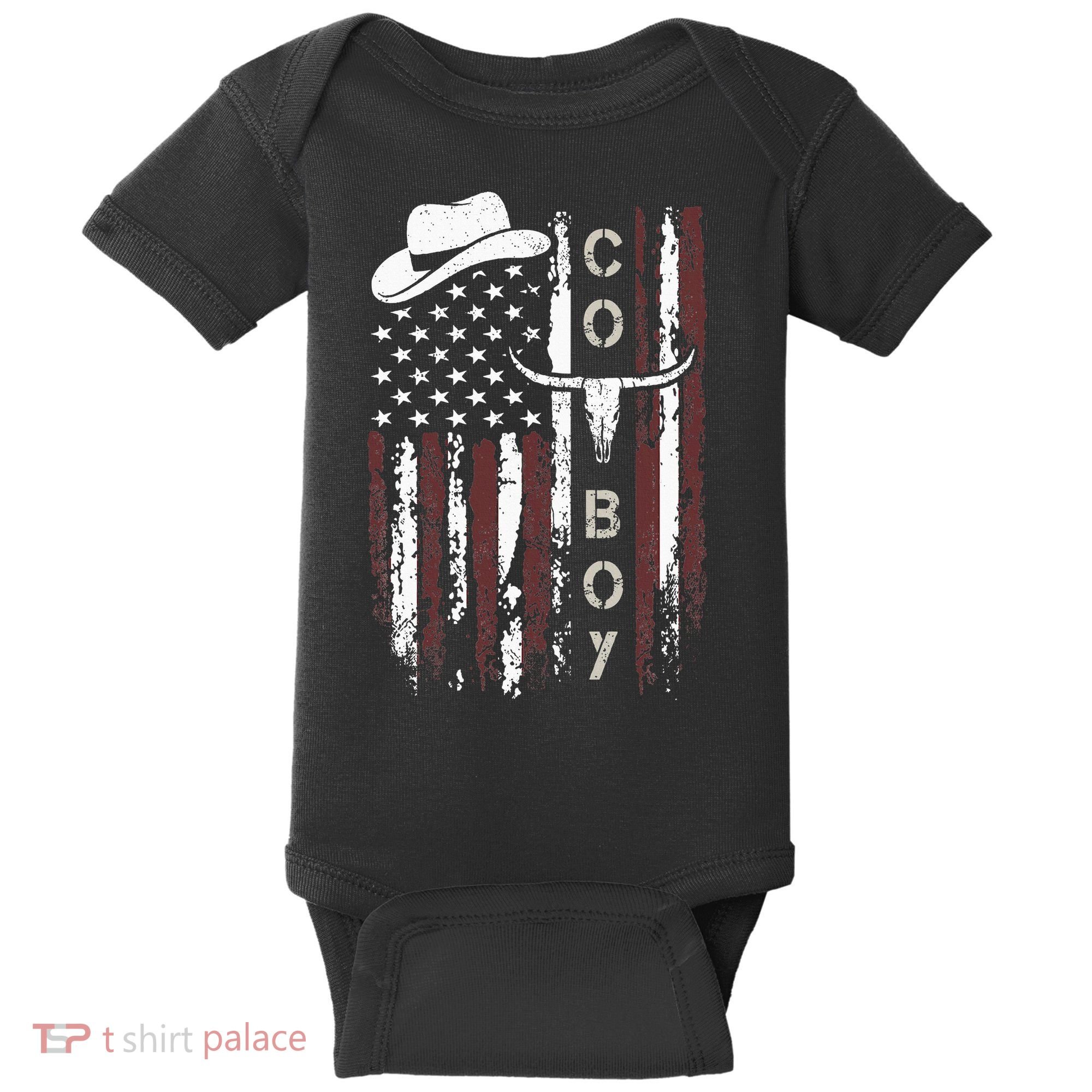 Western Country N Boy Rodeo Southern Retro Cowboy Baby Bodysuit