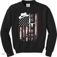 Western Country N Boy Rodeo Southern Retro Cowboy Kids Sweatshirt thumb 0
