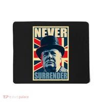 Winston Churchill Never Surrender British Flag Propaganda Mousepad thumb 0