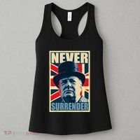Winston Churchill Never Surrender British Flag Propaganda Women's Tank Top thumb 3