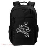 Wine Crab Ocean Lovers Shirts Funny Drinking Vacation Backpack thumb 0