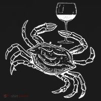 Wine Crab Ocean Lovers Shirts Funny Drinking Vacation Backpack thumb 2