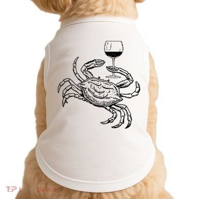 Wine Crab Ocean Lovers Shirts Funny Drinking Vacation Doggie Tank