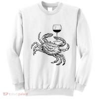 Wine Crab Ocean Lovers Shirts Funny Drinking Vacation Sweatshirt thumb 0