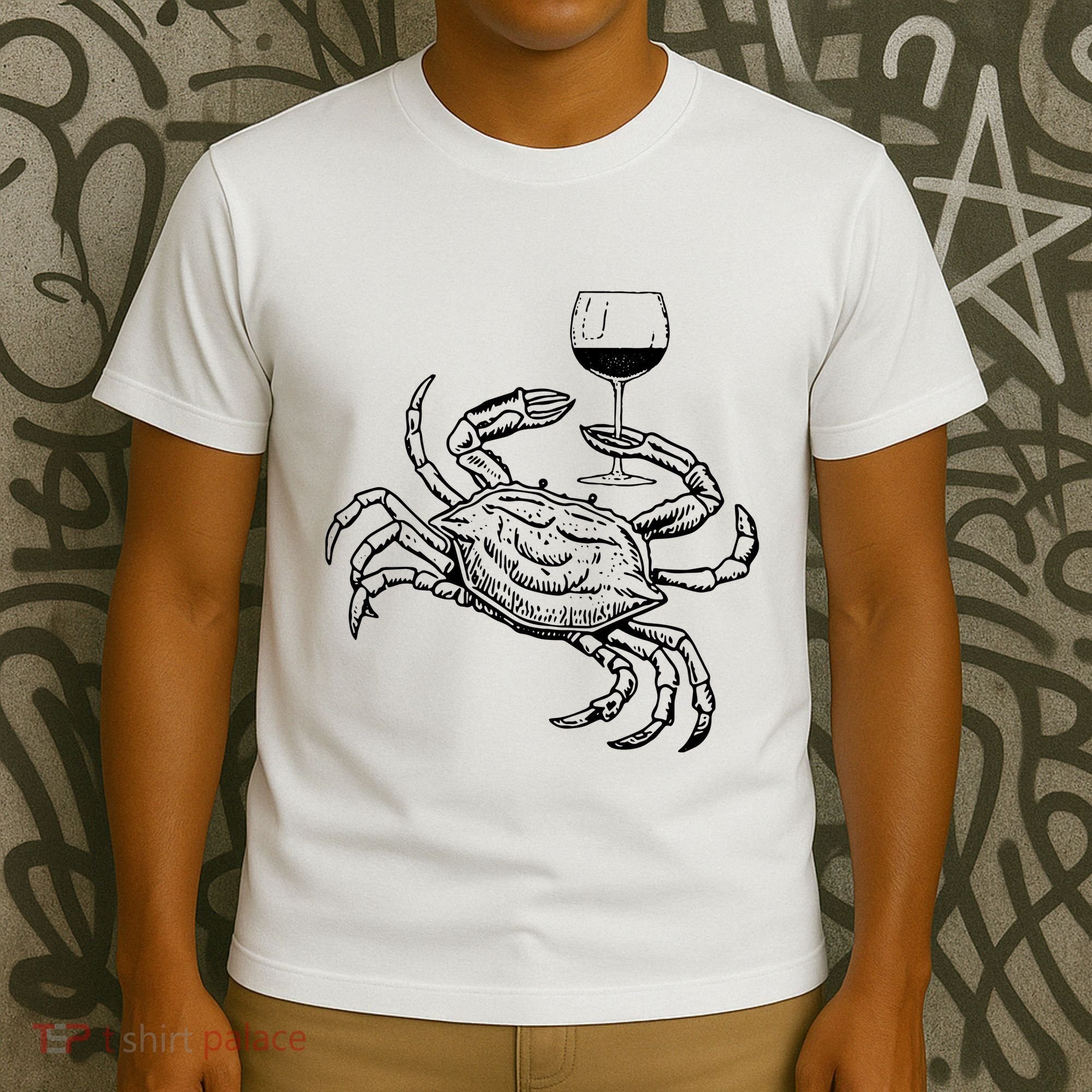 Wine Crab Ocean Lovers Shirts Funny Drinking Vacation T-Shirt