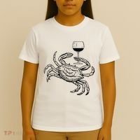 Wine Crab Ocean Lovers Shirts Funny Drinking Vacation T-Shirt thumb 4