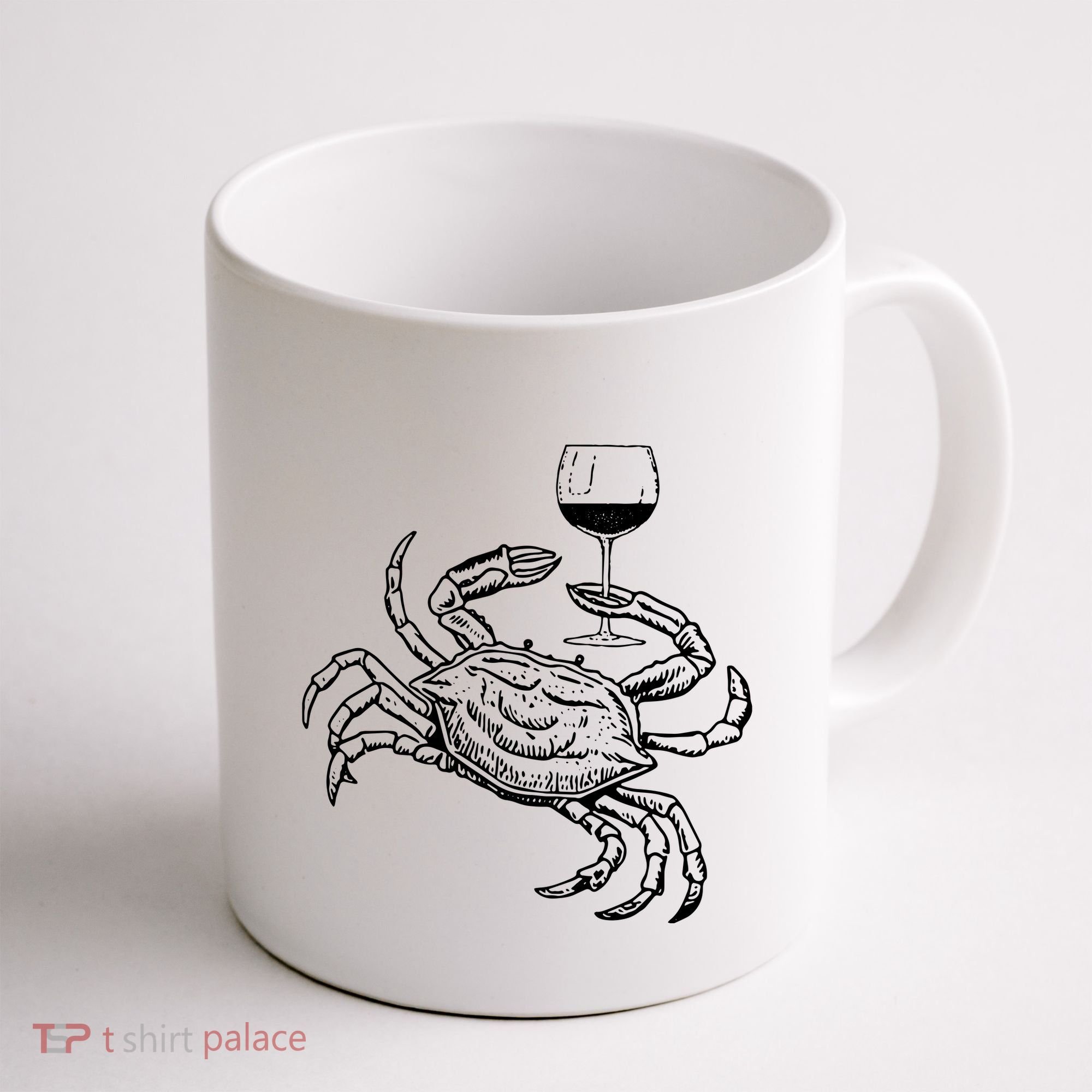 Wine Crab Ocean Lovers Shirts Funny Drinking Vacation Coffee Mug
