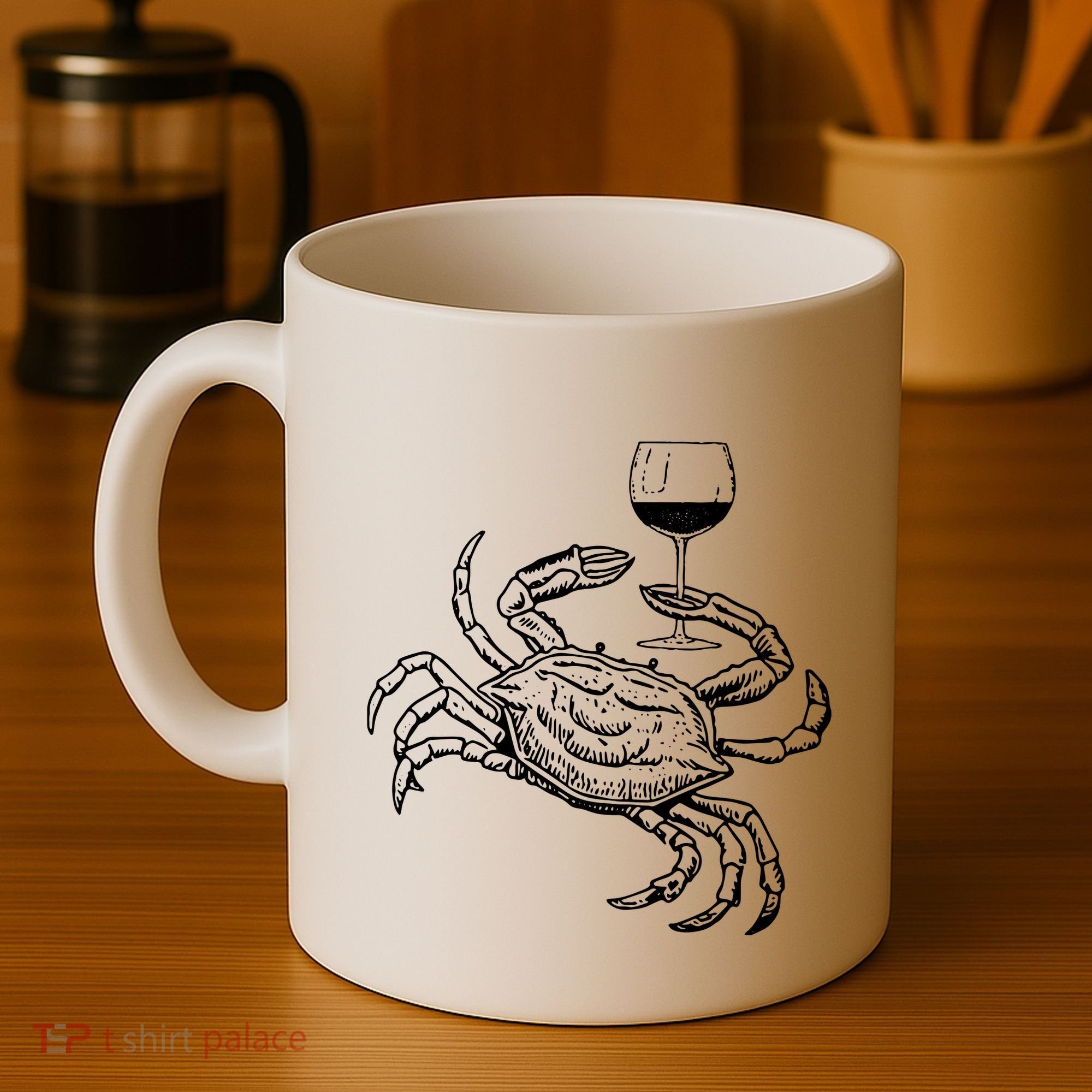 Wine Crab Ocean Lovers Shirts Funny Drinking Vacation Coffee Mug