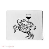 Wine Crab Ocean Lovers Shirts Funny Drinking Vacation Mousepad thumb 0