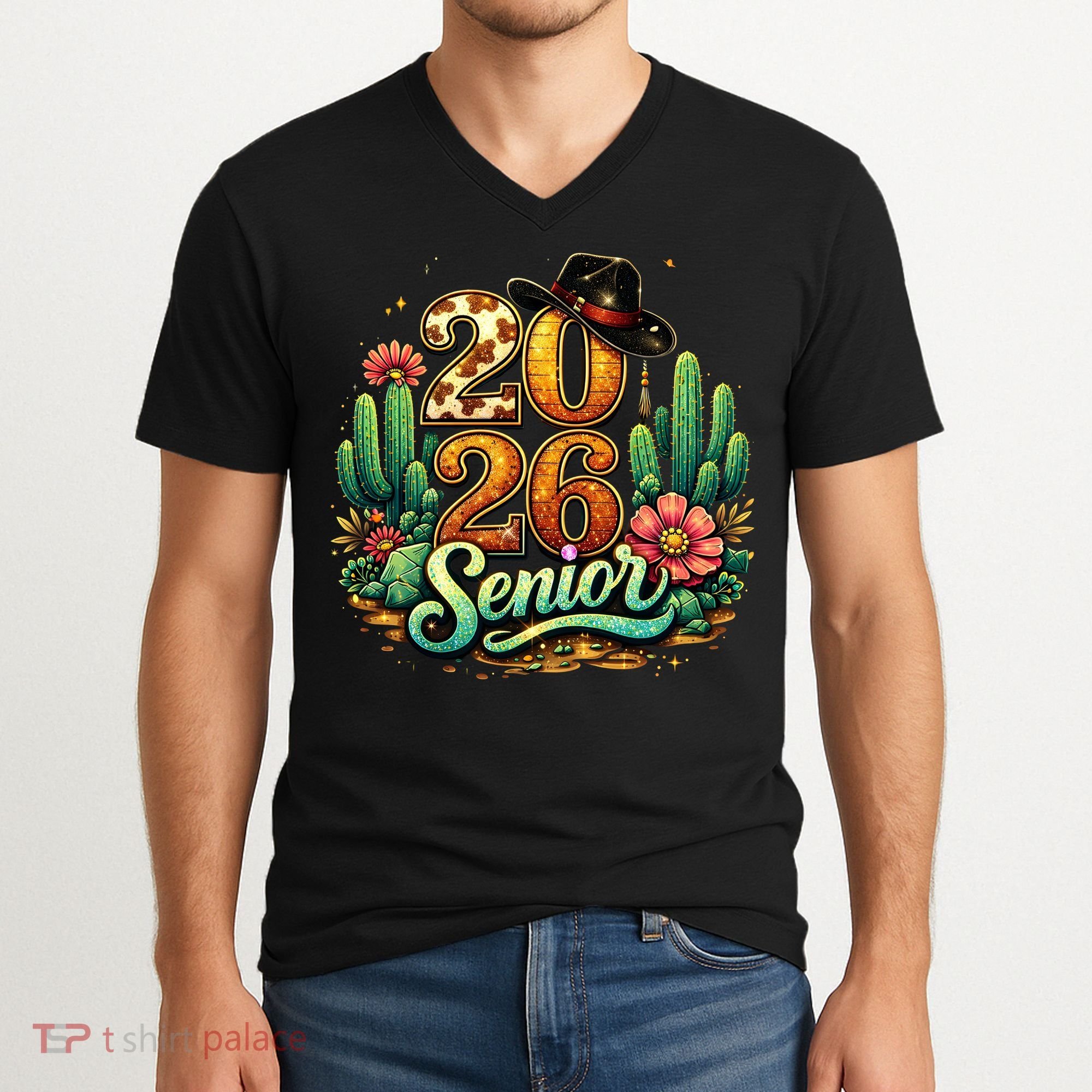 Western Class Of 2026 Senior V-Neck T-Shirt