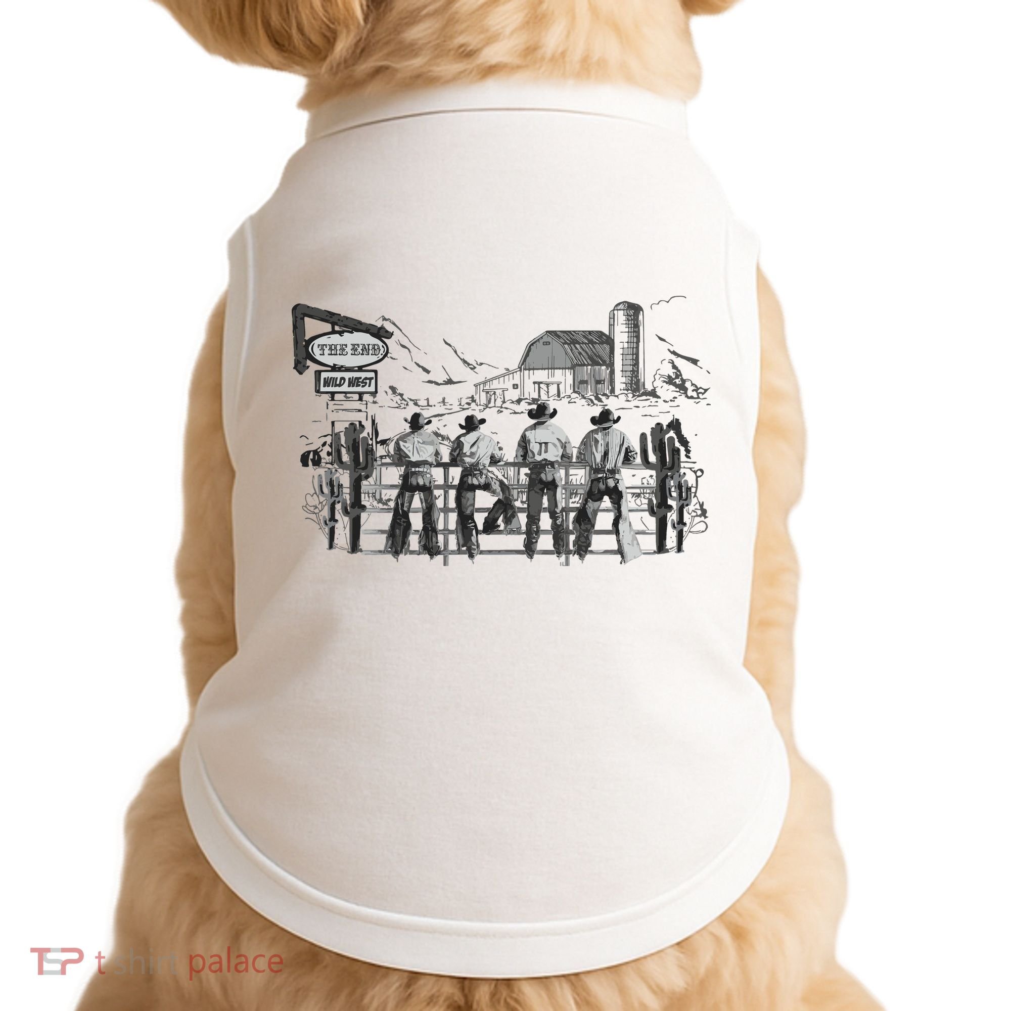 Western Cowboys Oversized Doggie Tank