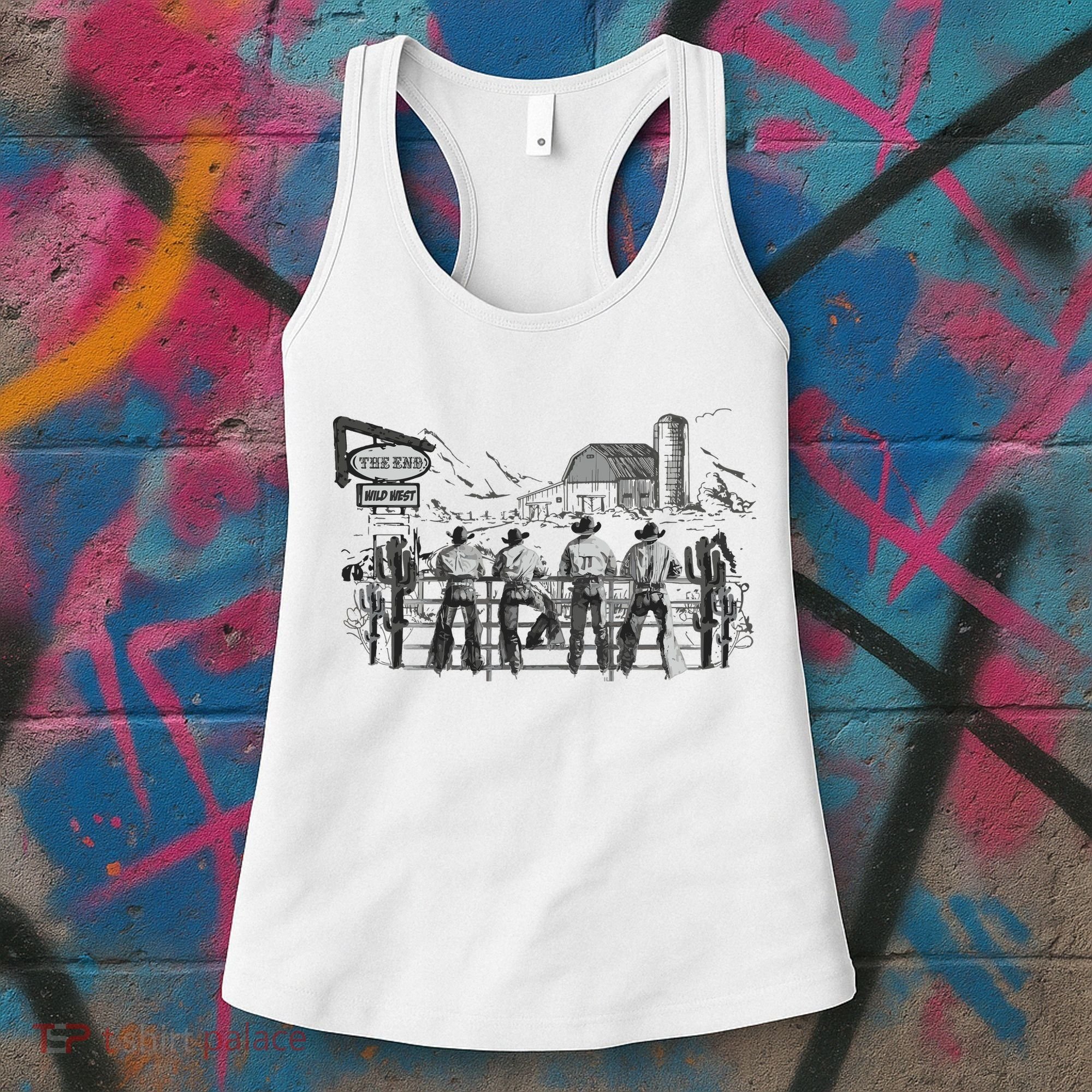 Western Cowboys Oversized Women's Tank Top