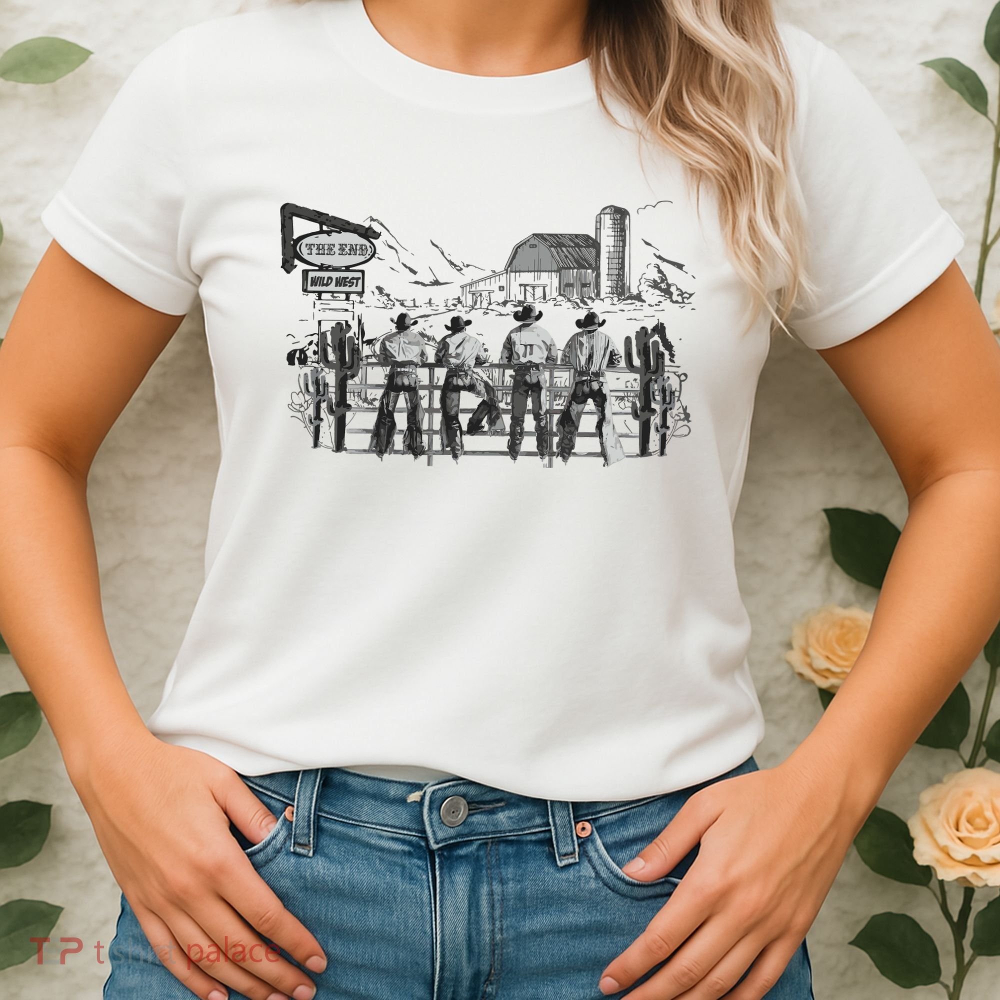 Western Cowboys Oversized Women's T-Shirt