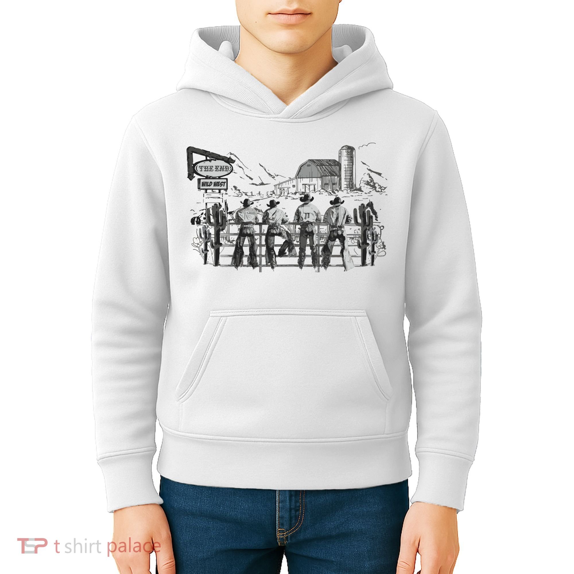 Western Cowboys Oversized Kids Hoodie
