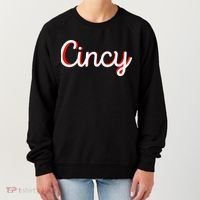 Womens Cincinnati Ohio Classic Red Script Cincy City Vacation Gift Women's Sweatshirt thumb 0